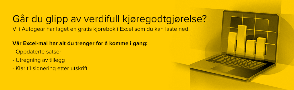 Last ned gratis kjørebok i Excel